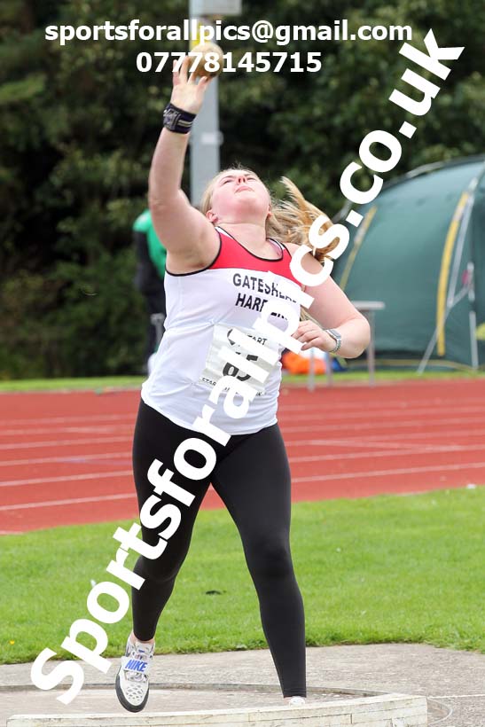Shot putt, NECAA Open Meeting, Morpeth, Sunday, September 27th. David T. Hewitson/Sports for All Pics